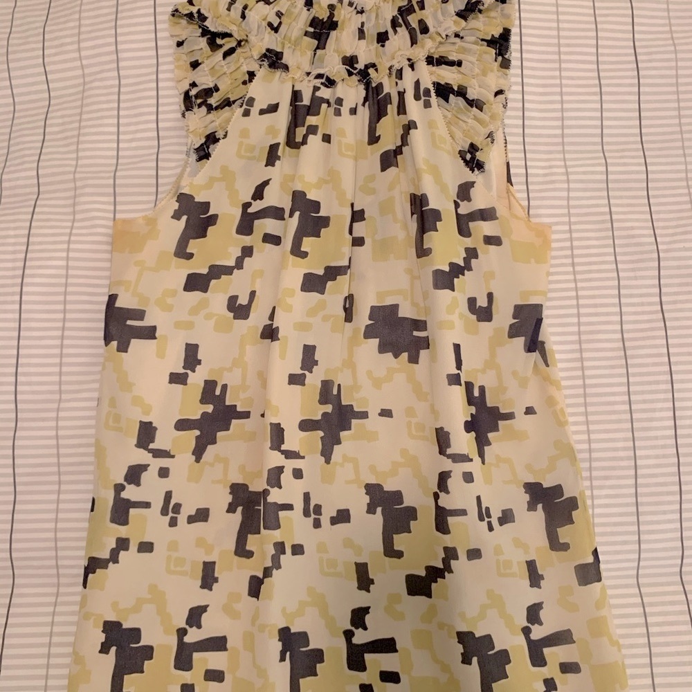 Twenty8twelve by Sienna Miller silk blouse with geometric print I sz 2 - Picture 7 of 14